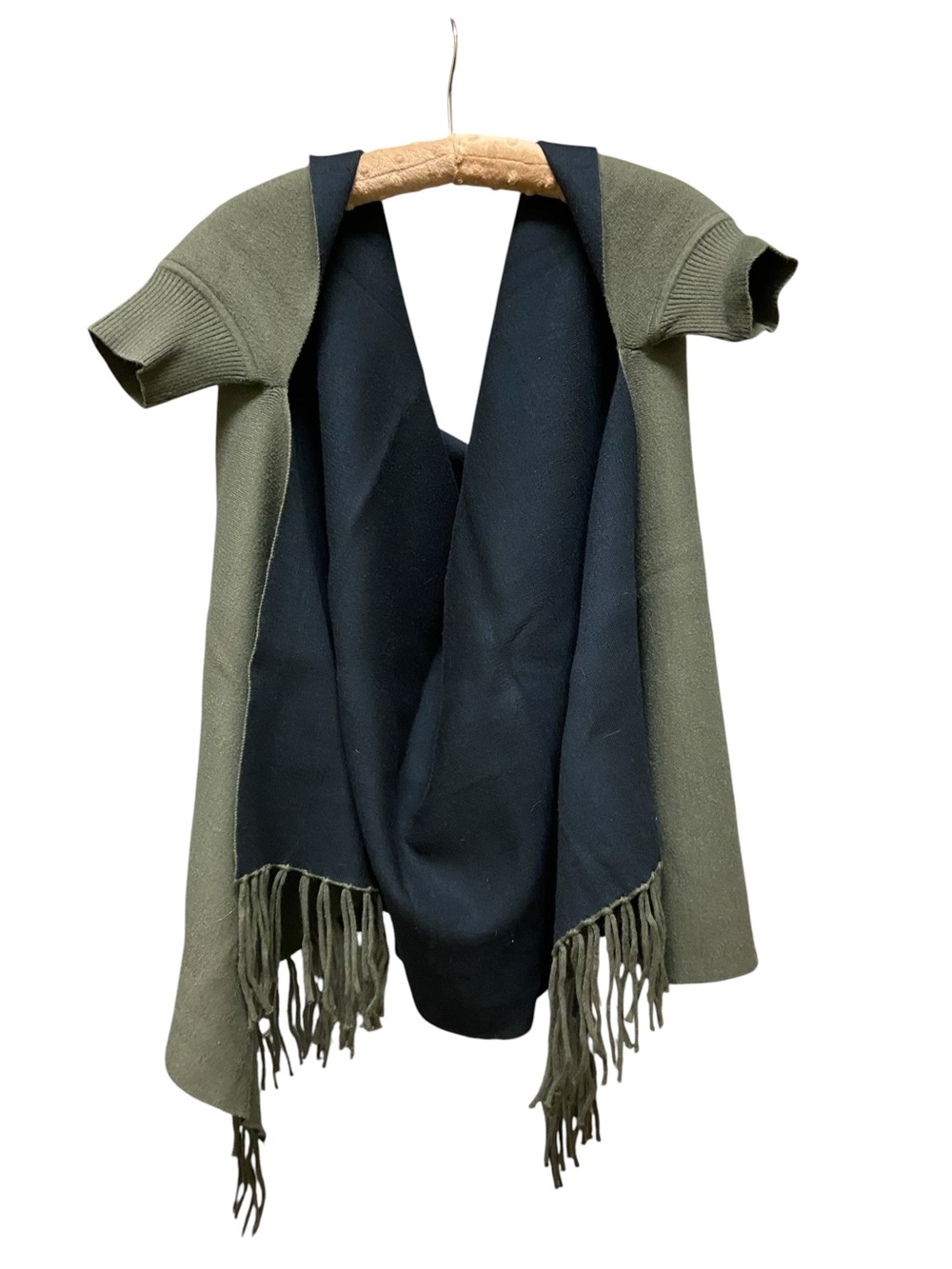 Katie Loxton Katie Kape Reversible Shawl Cape Olive Green Black One Size Fall